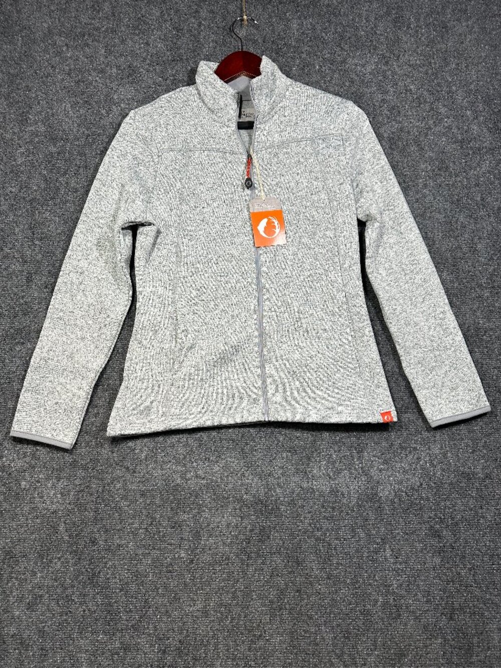 The American Outdoorsman Jacket For Women Small Full Zip Gray Knit NEW Pockets
